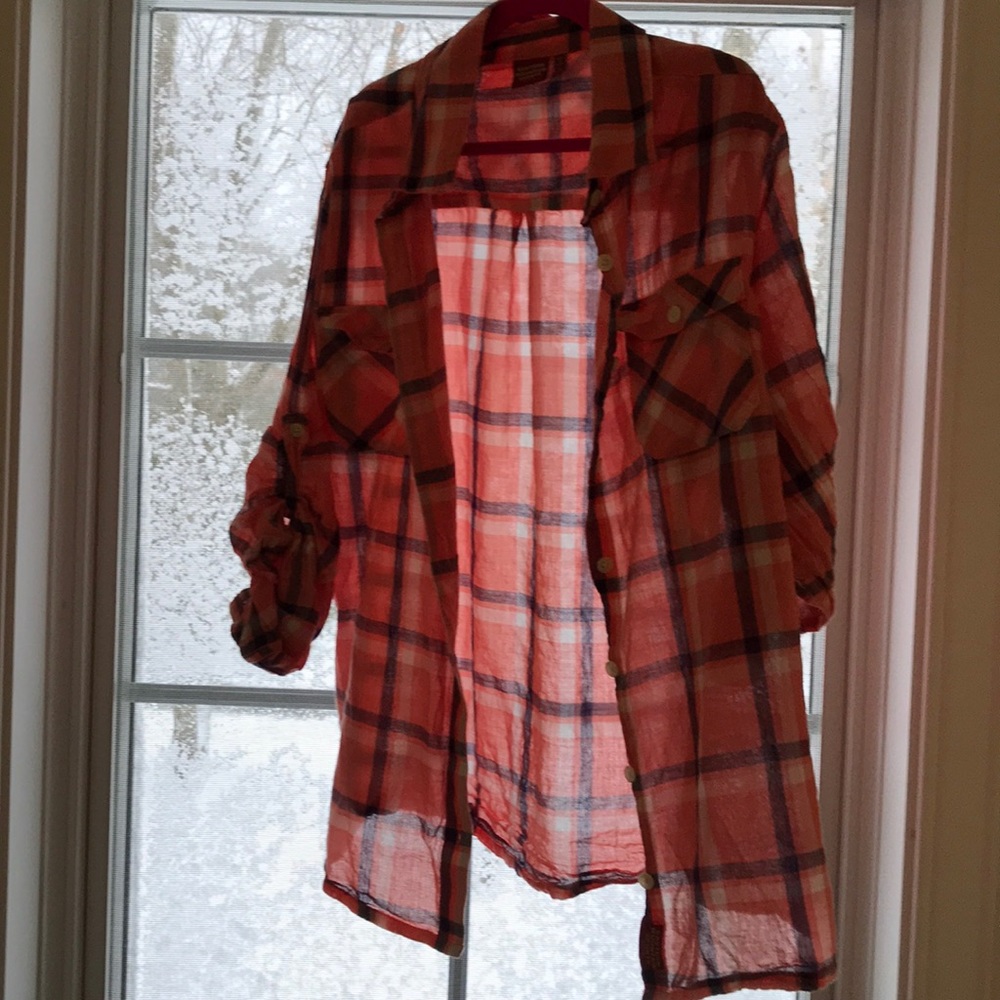Orange and dark blue flannel!